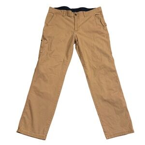 Columbia Mens Utility Khaki Pants Tan Straight Leg Workwear 36x32